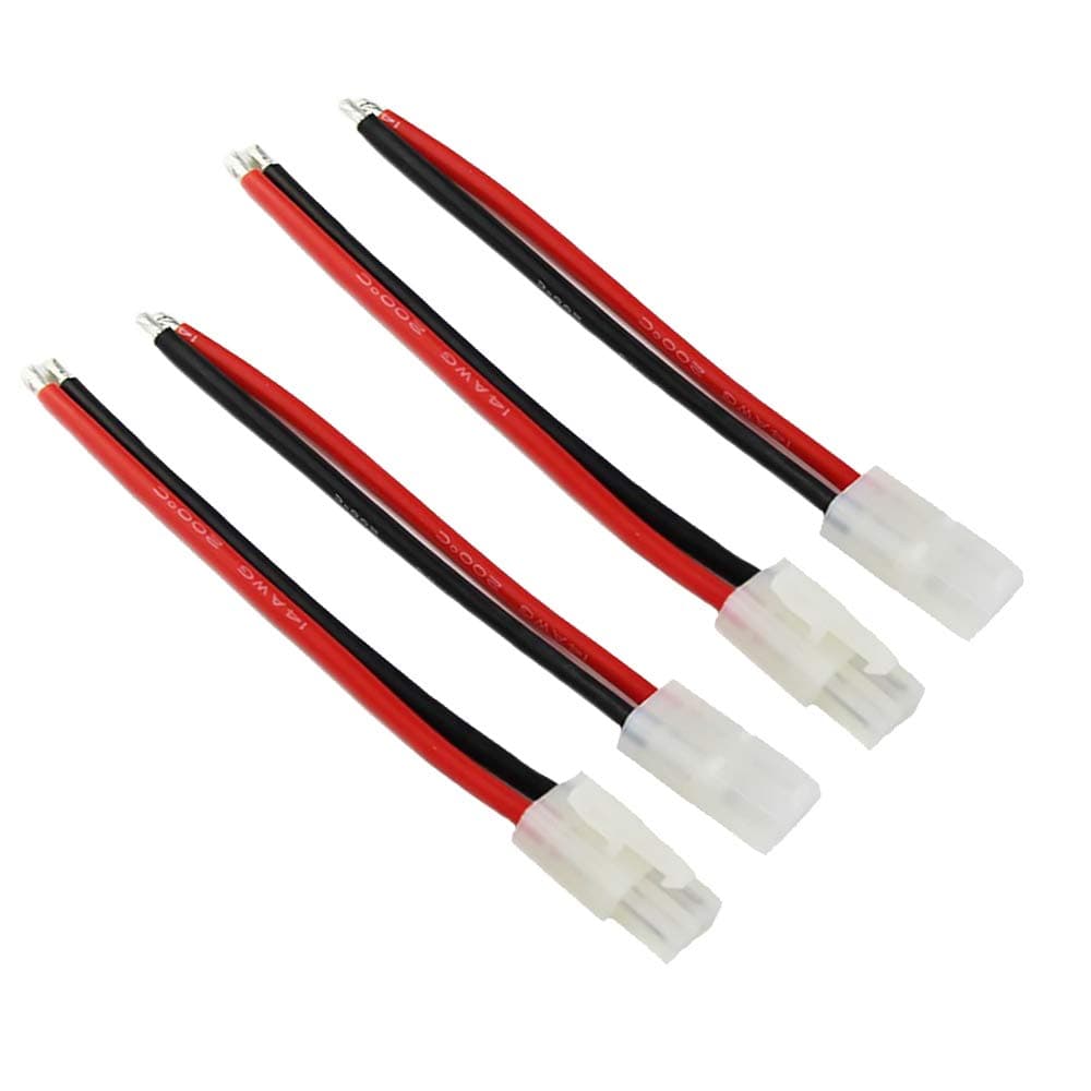 2 Pairs Big StyleTamiya Plug Battery Male Female Connector Adapter Lead with 20CM 14AWG Silicone Wire
