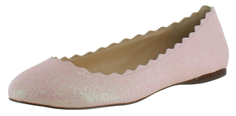 Betsey Johnson Women's Dance Pink Fabric Flat 10 M
