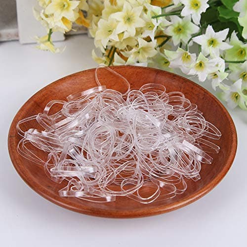 Rubber Bands for Hair,500 PCS Baby Hair Ties，Hair Tie, Black Hair Ties, Hair Elastics No Crease for Kids Hair, Women Girls Hair Accessories(White)