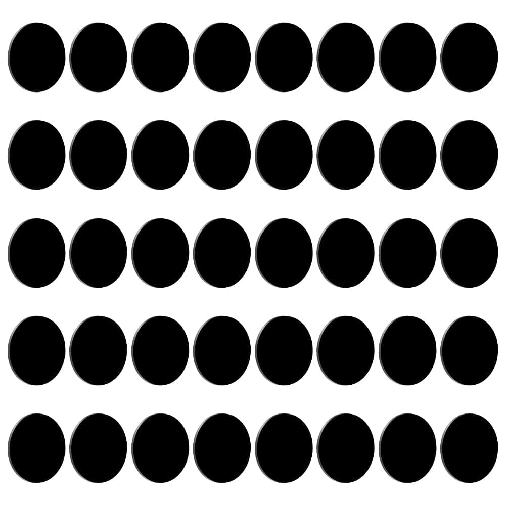 FINGERINSPIRE 40 Pcs Black Circles Acrylic Sheet 40mm Circular Miniature Bases 3mm Thick Blank Action Figure Display Base Round Plastic Panel for Miniatures Wargame DIY Craft Keychain Making