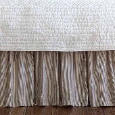 Taylor Linens Farmhouse Stripe Bed Skirt Size: Queen