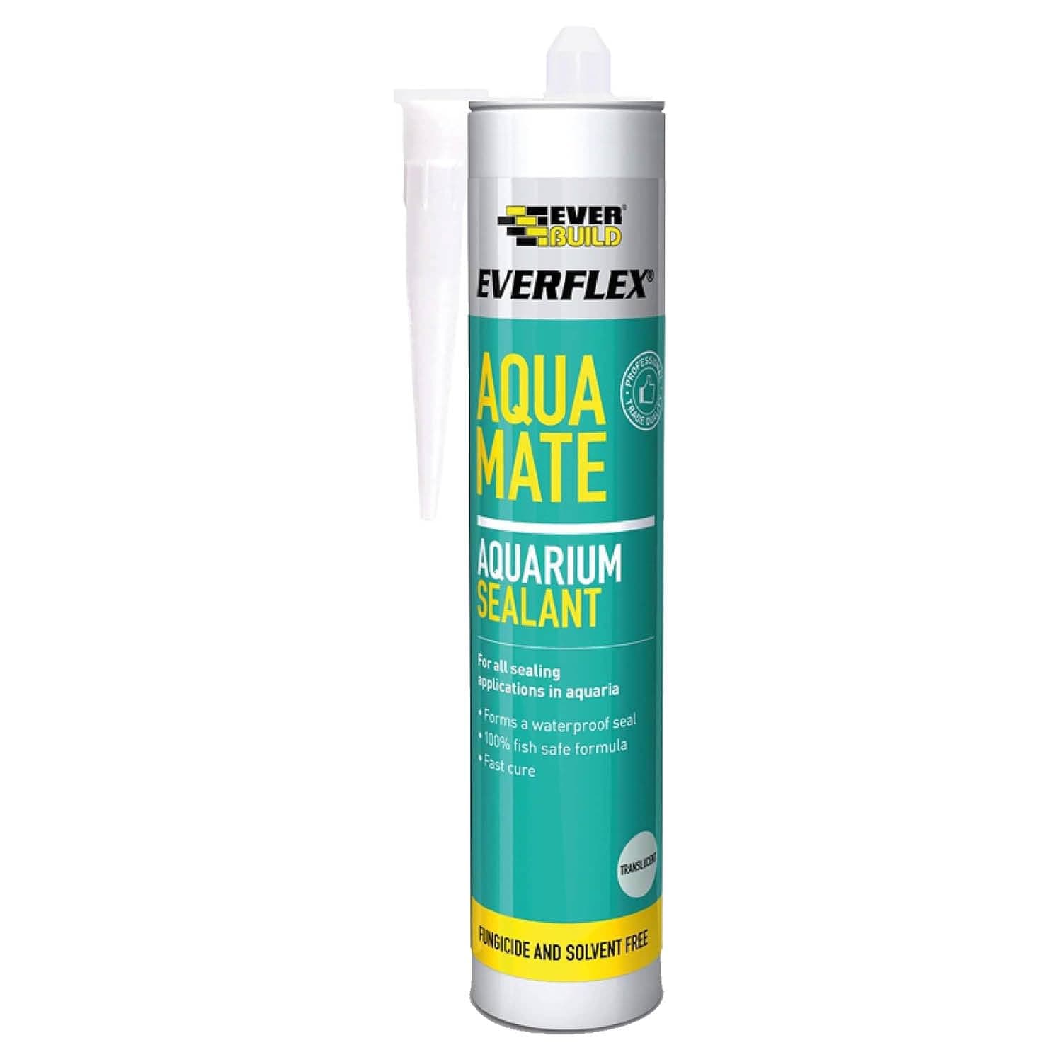 Everbuild Everflex Aqua Mate Aquarium Silicone Sealant – Fungicide-Free – Fast Curing – Clear – 295ml