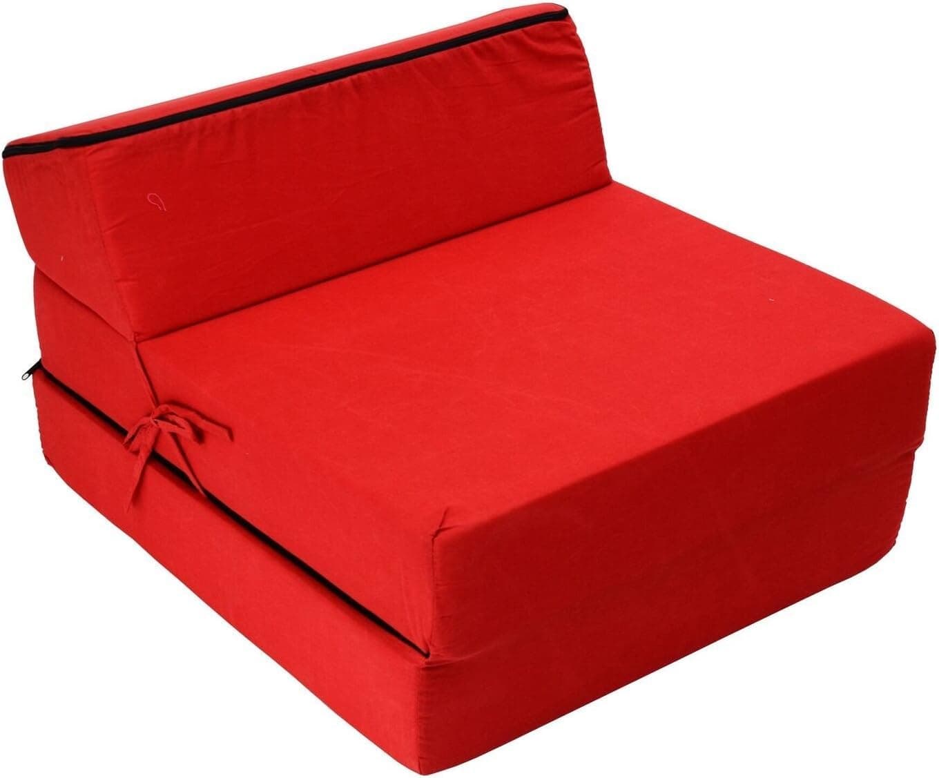 4myBaby Best For Kids Kids Armchair Bed Chair Functional Chair Youth Kids Mattress for sleeping and playing 3 in 1 (Red)