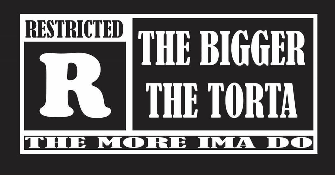 The Bigger The Torta Decal/Sticker, White