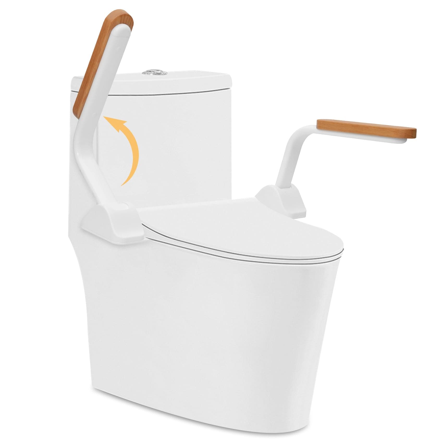 Toilet Safety Rails,Toilet Handles for Seniors (520lbs),Toilet Seat Riser with Handles,Easy Installation Toilet Handles for Handicap Senior Bariatrics,Elderly Balance - Padded Toilet Hand Armre