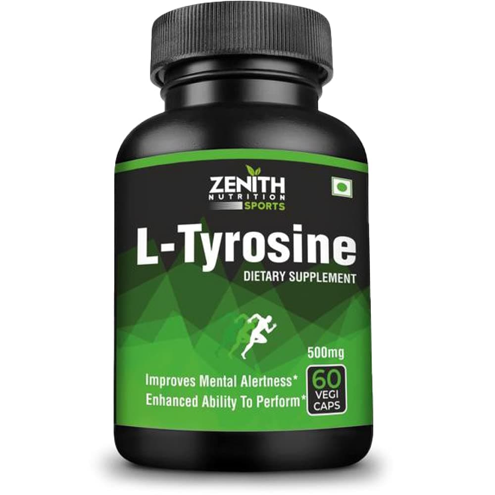 Zenith Sports L-Tyrosine 500mg - 60 Capsules | Improves Mental Health | Enhances Performance Ability | Improves Metabolism | Healthy Nervous System