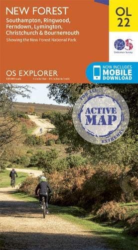 New Forest Map | Weatherproof | Southampton, Ringwood, Ferndown, Lymington, Christchurch & Bournemouth | Ordnance Survey | OS Explorer Active Map OL22 | England | Walks | Hiking | Maps | Adventure Map – Folded Map, 8 Feb. 2021