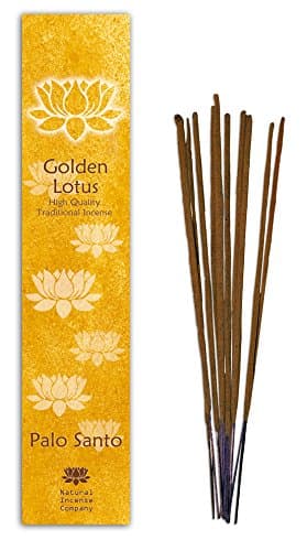 PALO SANTO - NATURAL INCENSE STICKS 10PZS - GOLDEN LOTUS - NATURAL INCENSE COMPANY