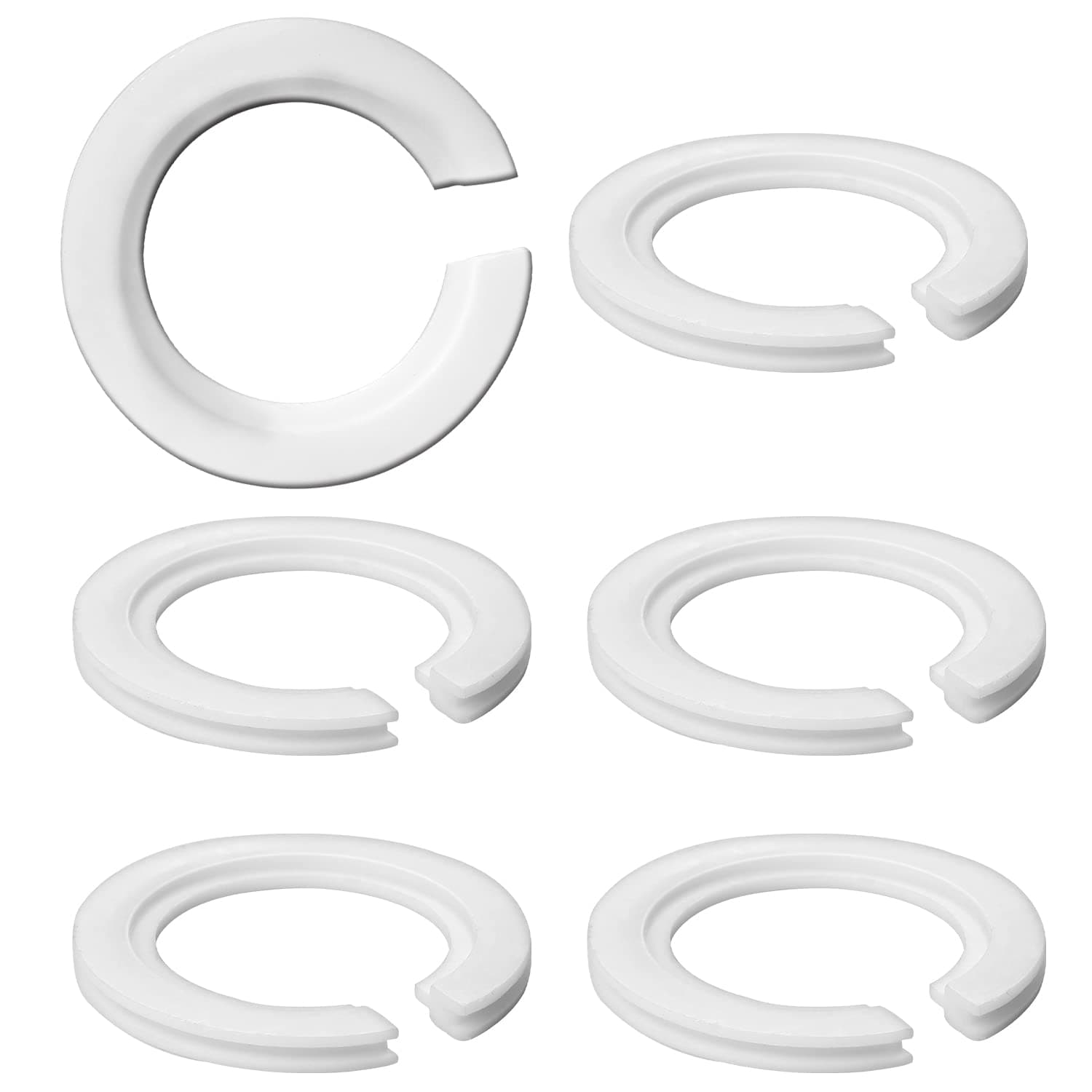 E27 to E14 Lamp Shade Adapter Ring, 6 Pack Screw Lamp Shade Reducer Washer, 42mm to 29mm Lampshade Converter Ring Plastic Light Shade Replacement Parts