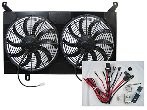 Dual Radiator Fans w/adj Thermostat Fits 1967-72 Chevy & GM PU #50-7230S-0