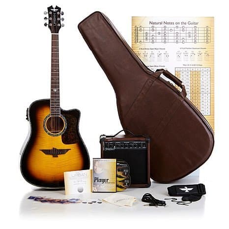 Keith Urban 50-piece Deluxe PLAYER Acoustic-Electric Guitar Package + Guitar Stand - Brazilian Burst