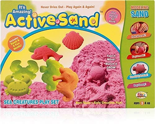 Active Toys Sand Model Animals Play Kit, Sand Art Kits for Children, Active Sand Art for Kids Craft Activity Multicolor Kit Easy to Shape Satisfying Clay Pit Indoor Game
