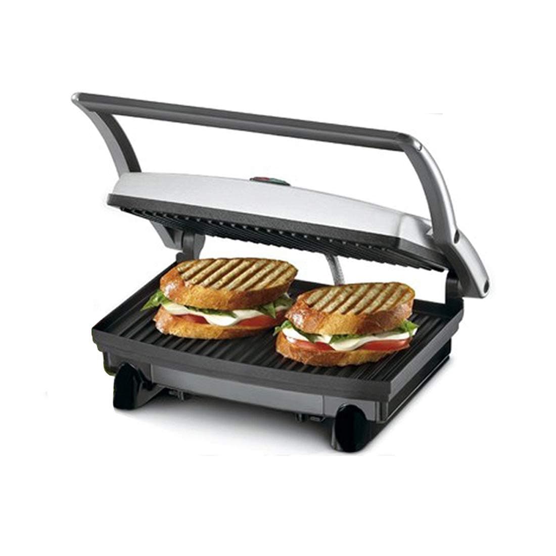 NSG 2439 700 Watt Panini Grill Sandwich Maker (Black/Grey)