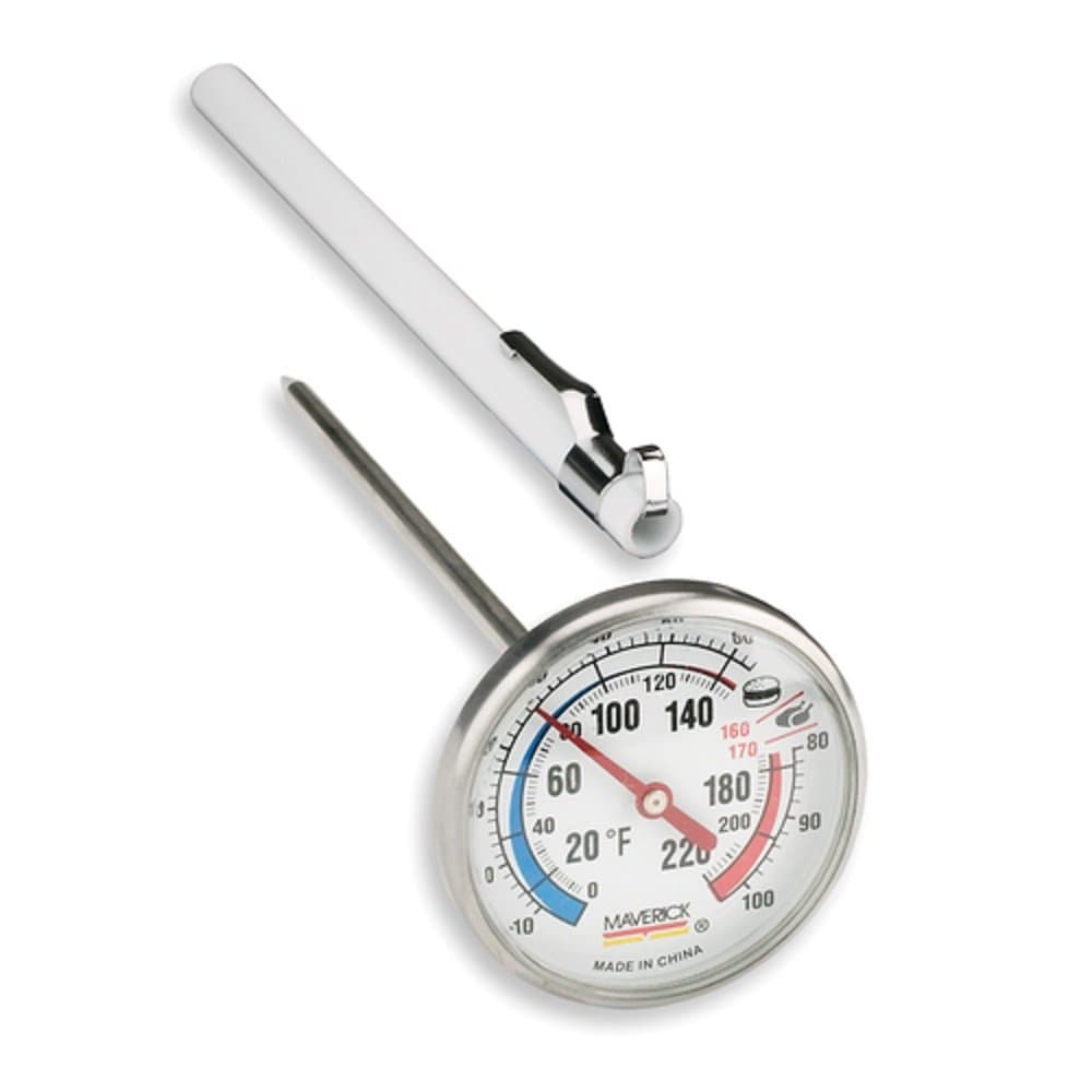 Maverick Housewares IRT-02 Redi-Chek Large Dial Professional Instant Read Thermometer, Silver