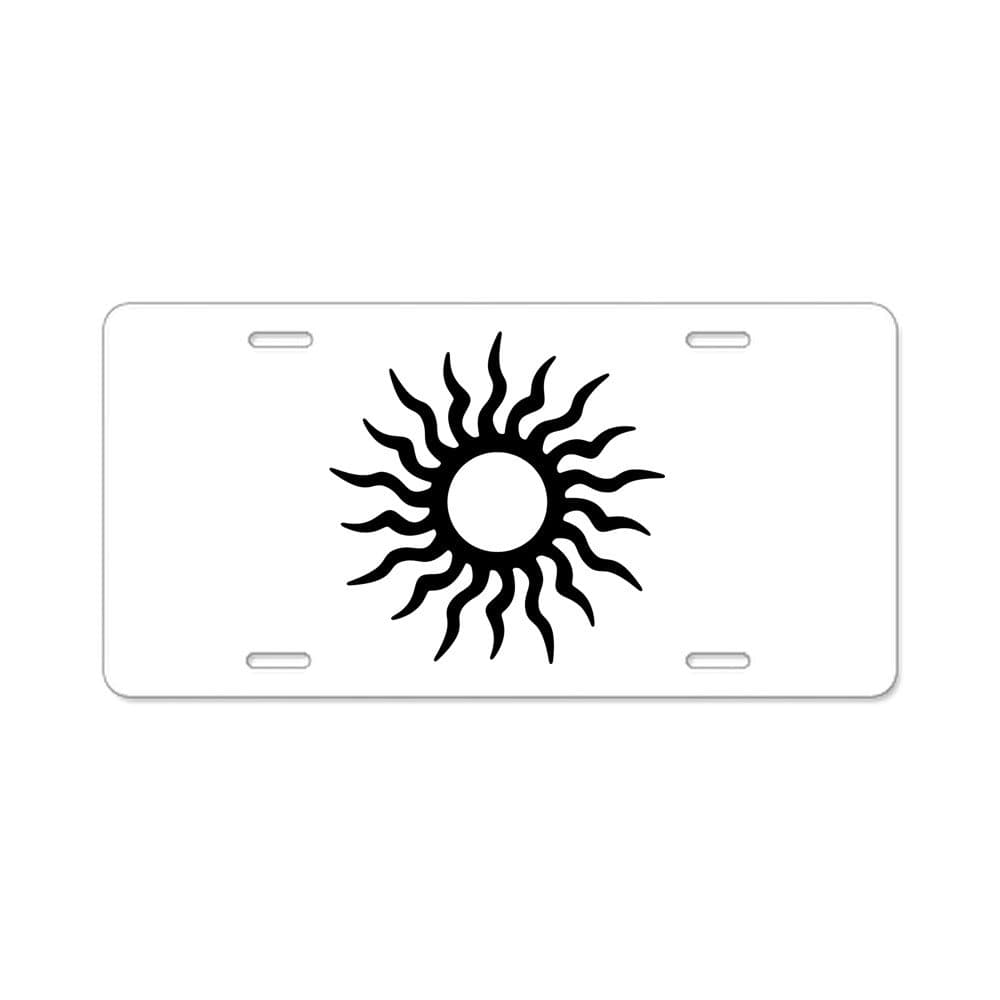 CafePress - Tribal Sun Icon Aluminum License Plate - Aluminum License Plate, Front License Plate, Vanity Tag