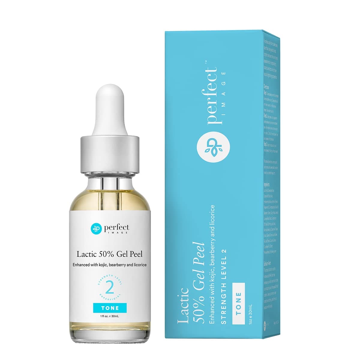 Lactic 50% Gel Peel, Chemical Peels for Face Acne Scars, Chemical Exfoliant for Face, Strength Level 2, 1.0 fl oz. e, 30 mL – Perfect Image