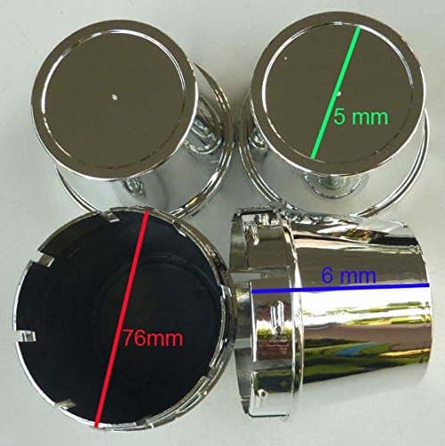 Size 76 Mm Wheel Center Cap Hub Caps Cup Cover Rim New 4 Pcs Chrome Finished Cc76 Free Enkei Foil Sticker