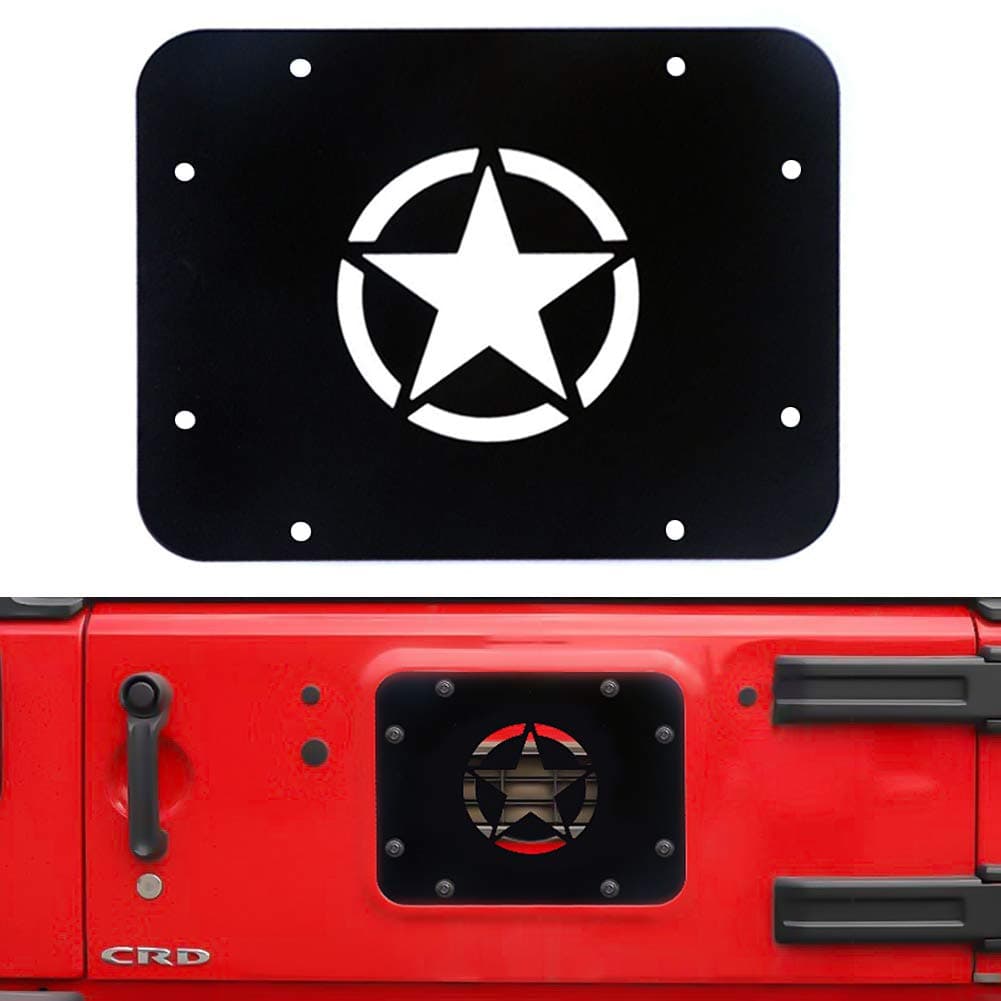 Delete Plate Tailgate Vent Cover Plate Spare Tire Plate for 2007-2017 Jeep Wrangler Accessories JK Sahara Rubicon