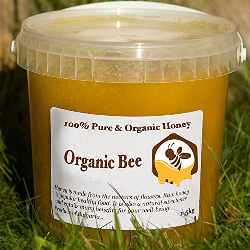 100% Pure Raw Certified Organic Honey Unfiltered Unheated- Unpasteurised Wild Flowers CRYSTALLISED Honey| Contains Natural Healing Properties for Sore Throats & Immunity |by Organic Bee®