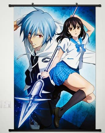 Home Decor Anime Strike the Blood Wall Scroll Poster Kojou Akatsuki & Yukina Himeragi 23.6 X 35.4 Inches-012