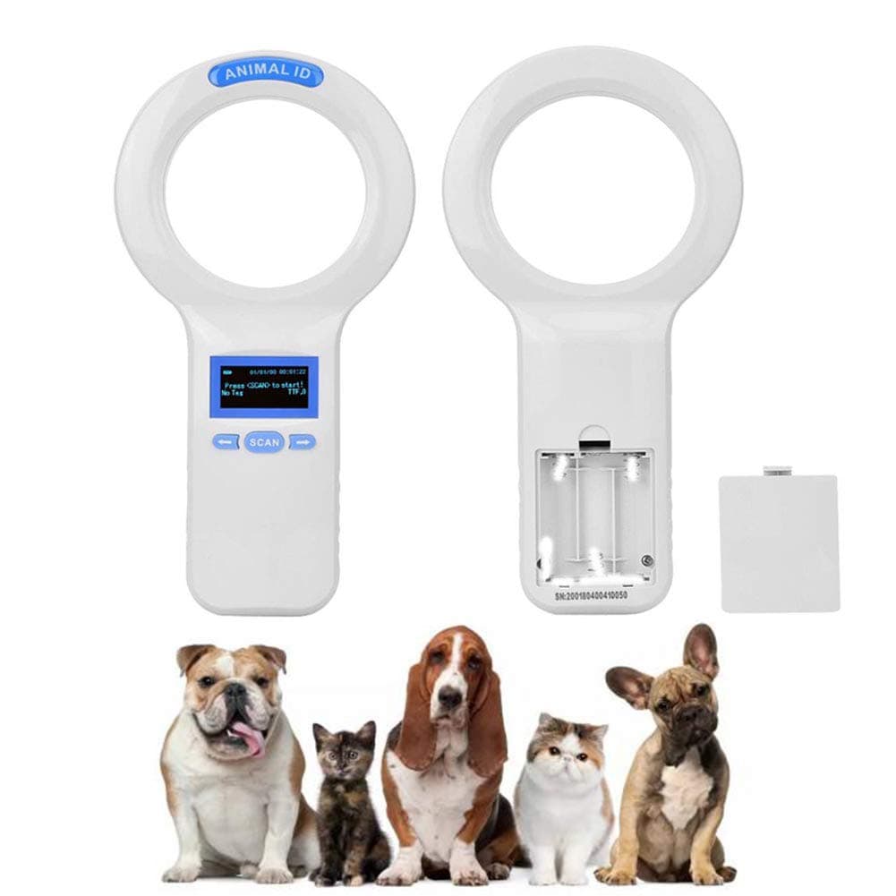 Pet Microchip Scanner, FDX-B/ID64 Pet Microchip Reader with 1000 Data Records 20cm Reading Distance for Animal/Pet/Dog/Cat/Pig