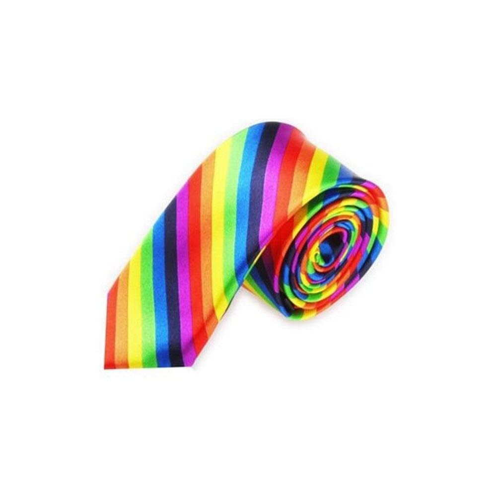 Men's Women's Rainbow Colorful Gay Pride Skinny 2" Necktie Tie