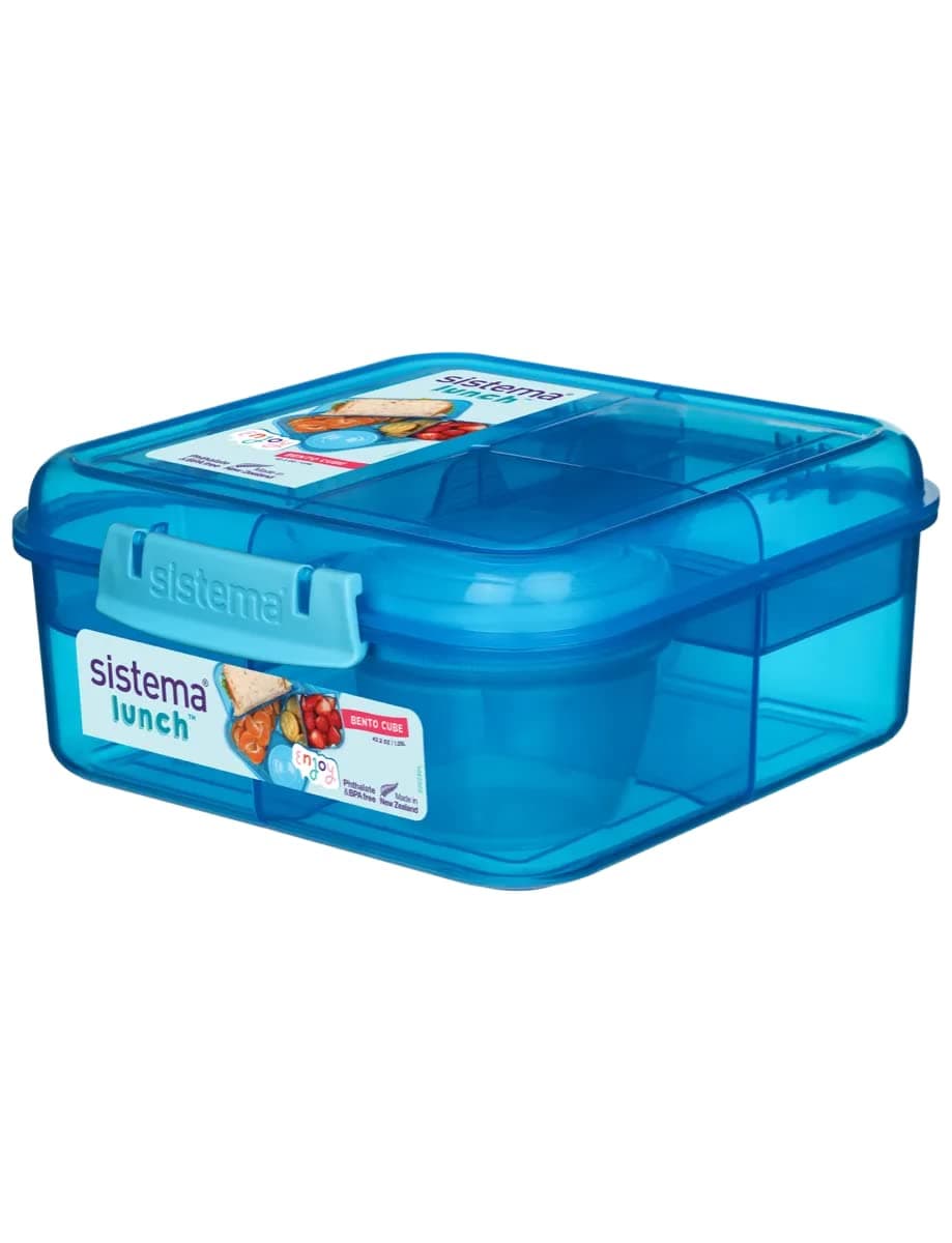 Sistema 1.25L Bento Cube Lunch Box Blue, 41685