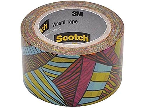 Pop-art Kaleidoscope Pattern Scotch Expressions Washi Tape, 1.18-inches X 393-inches, Kaleidoscope, 6 Rolls/pack