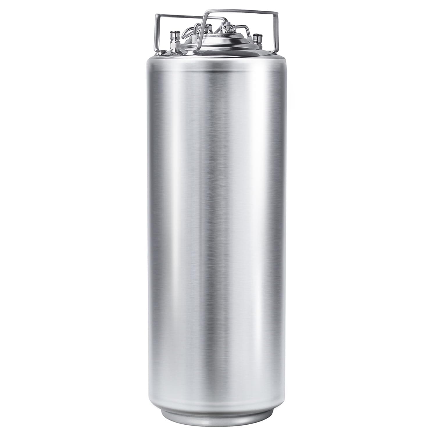 TMCRAFT 6.5 Gallon Ball Lock Keg, Stainless Steel Double Ball Lock Post Corny Keg with Quick Disconnect Set for Home-brewing(24.5L)