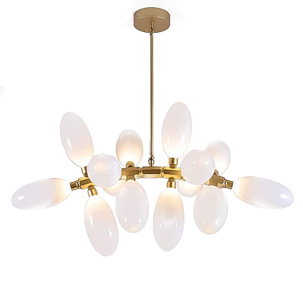 Chandelier Lighting 14 Light Sputnik During Light,G4 Glass Grape Modeling Ceiling Light,Modern Chandeliers,Mid Century Hanging Lamps Golden 14Light, Golden