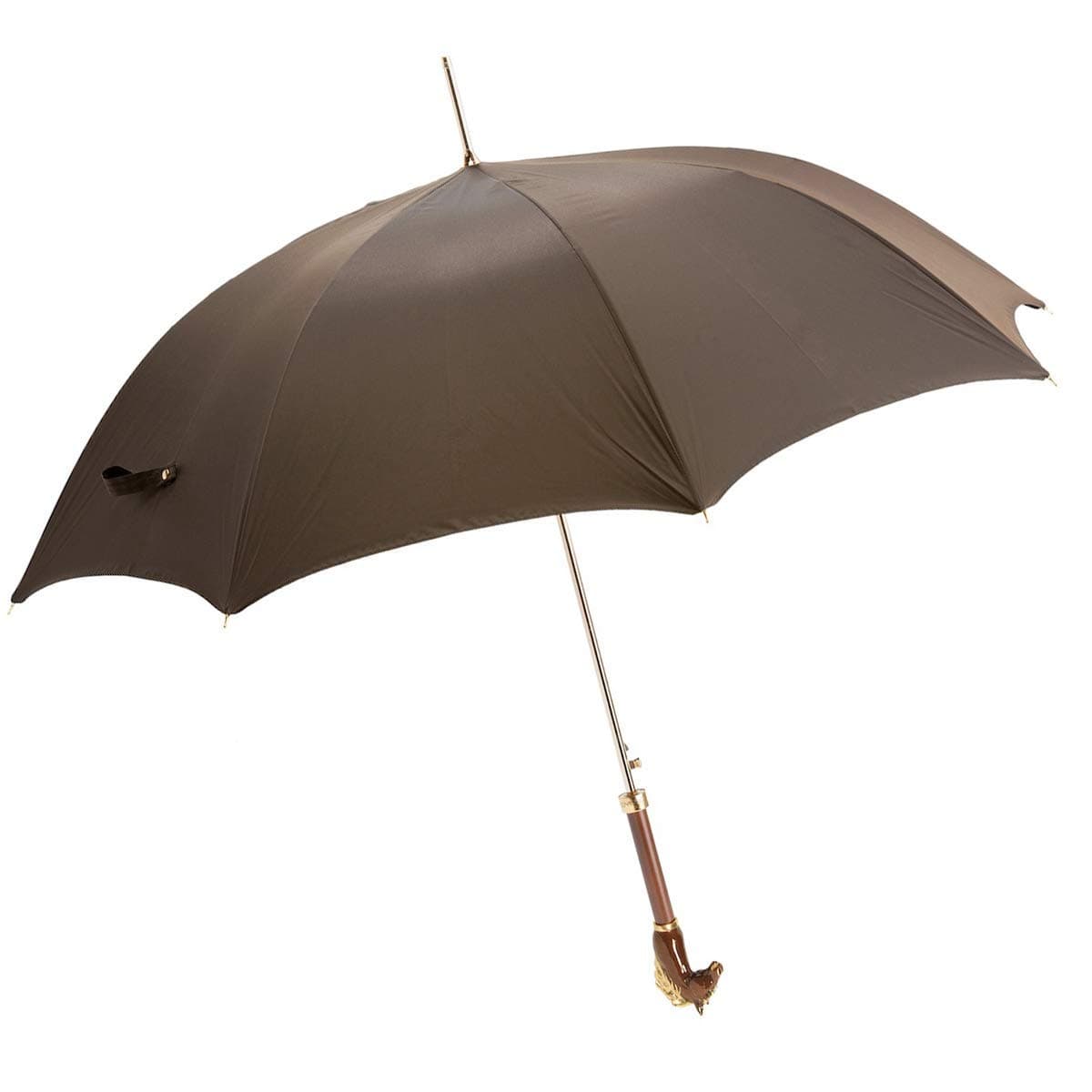 Men's umbrella, Italian accessory, Umbrella cane, Brown horse