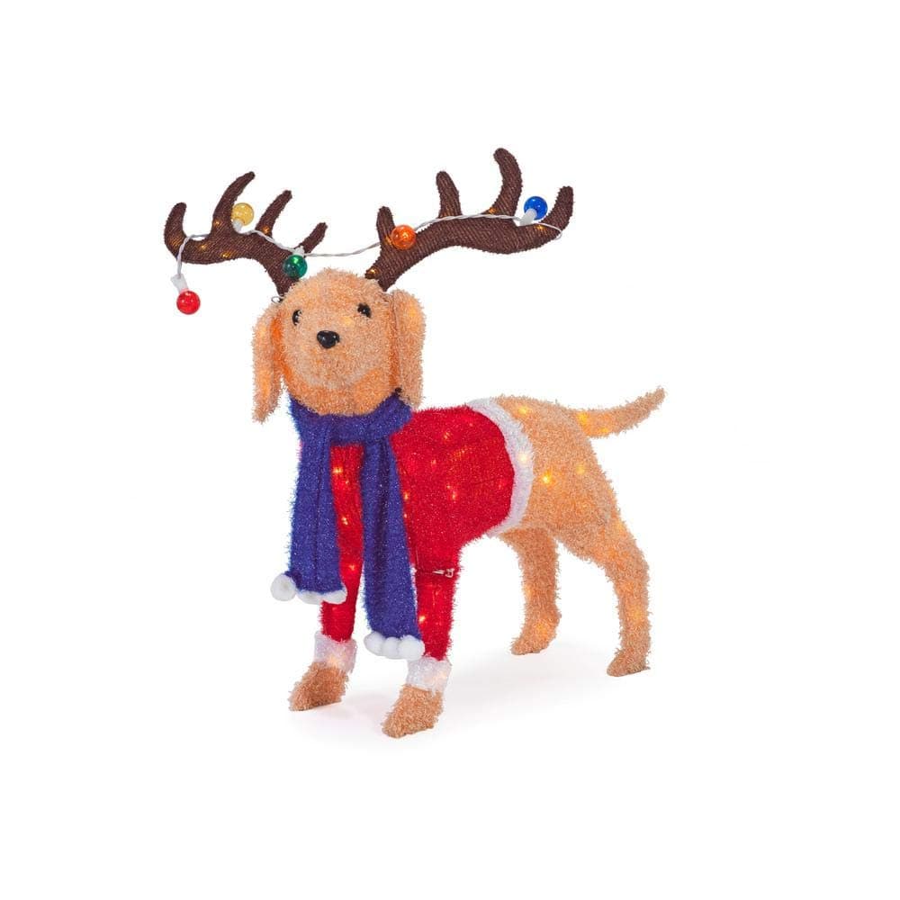 Home Accents Holiday 40 in. Christmas Warm White LED Dog