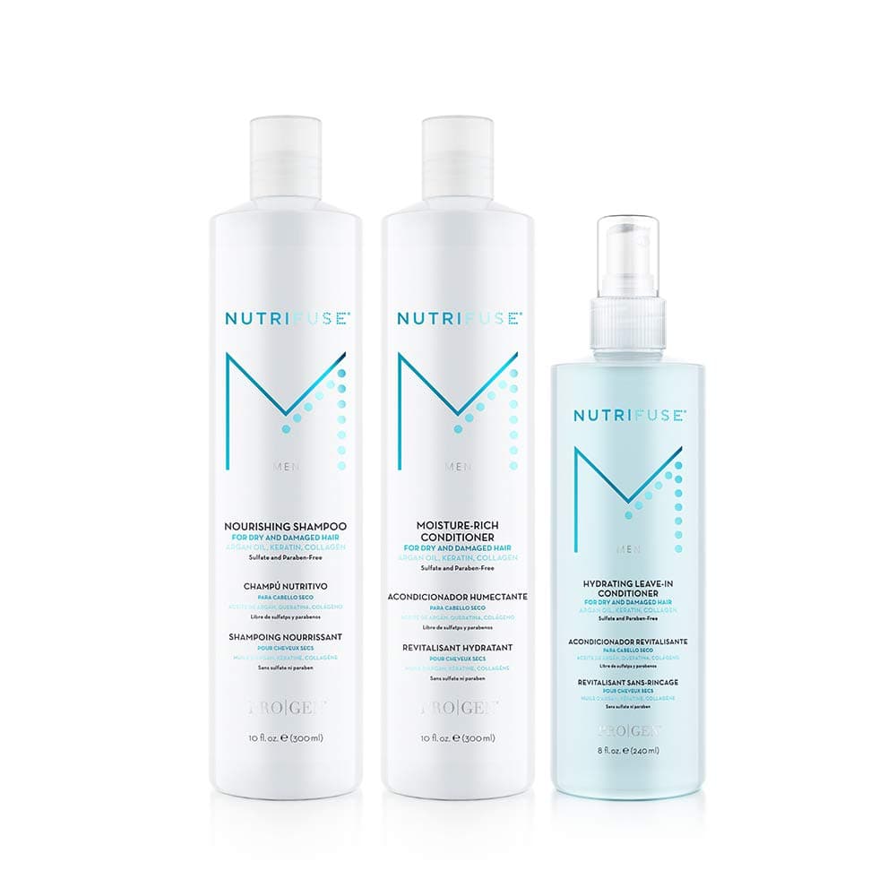 M Nourishing Shampoo 10oz Bundled with Nutrifuse M Moisture Rich Conditioner 10oz and Nutrifuse M Hydrating Leave-In Conditioner 8oz