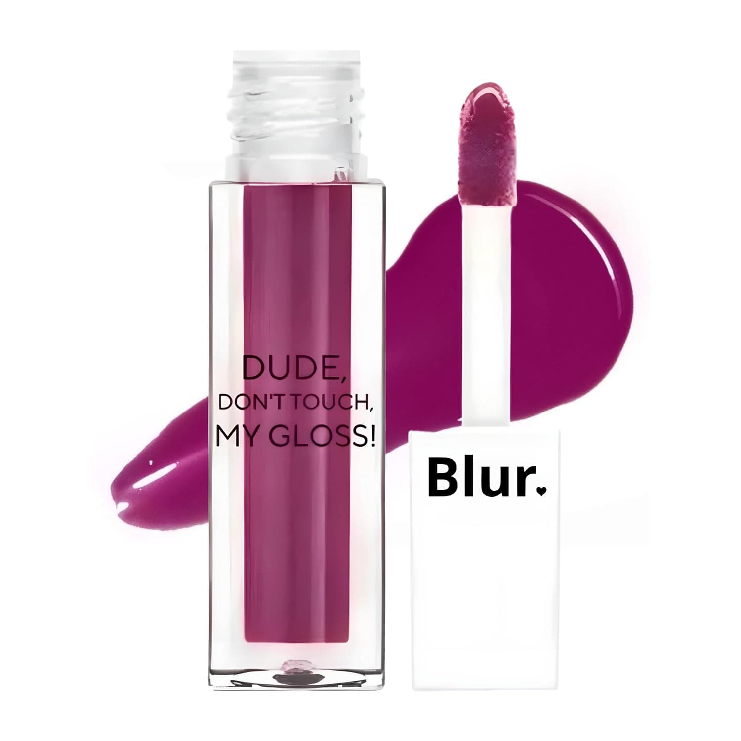 Blur India Dude, Don't Touch My Gloss | Glossy Lip Tint + Oil | Pigmented AF | Juicy, Non-Sticky, Moisturizing | Lip Gloss for Girls and Women | 5ml | Mauve