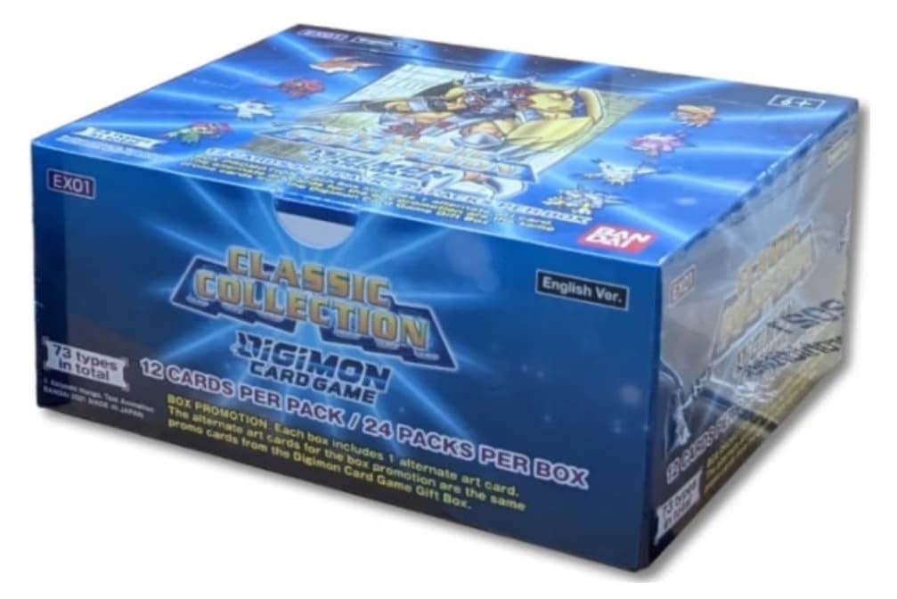 BANDAI Digimon Card Game EX-01 Classic Collection (24) Chrome Trading Cards & Accessories Booster Box