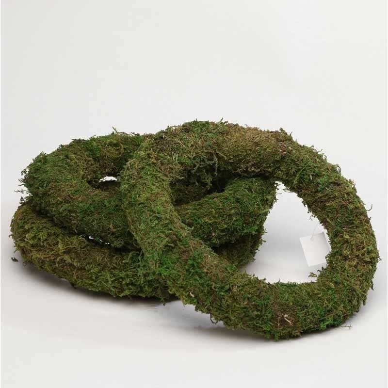 Floralcraft8" (20cm) Moss Wreath Ring - Pack of 2, Floristry Craft Supplies Moss Ring Bases and Frames for Wreath Making, Christmas Decorations, Funeral and Grave Arrangements