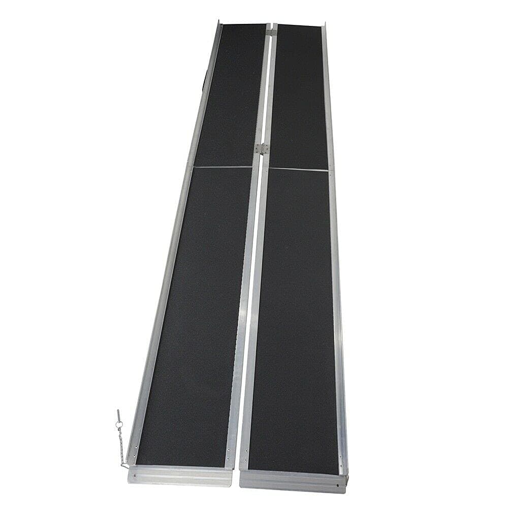 Wheelchair Ramp 10' 600lbs Capacity Aluminum Threshold Ramp Fold for Doorways, Steps, Stairs, Mobility Scooter