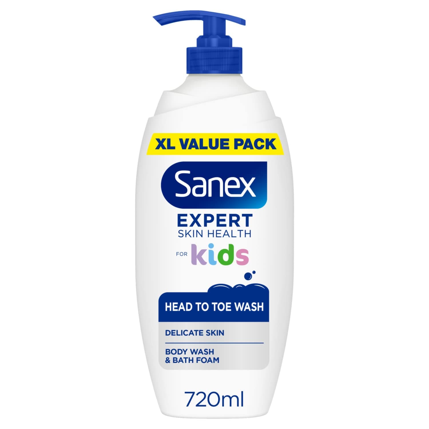 Expert Skin Health Head to Toe Kids’ Body Wash 720ml - protects delicate skin - children’s shower gel - gently cleanses - 12h hydration - dermatologically tested - paediatrician approved