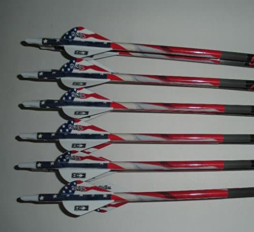 Carbon Express Maxima Hunter 350 Carbon Arrows w/Blazer Vanes Flag Wraps 1 Dz.