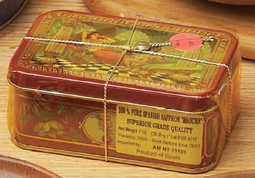 Spanish Saffron Threads, 1 Oz. Tin - Premium Pure Saffron for Gourmet Cooking, Mediterranean Cuisine Essential, Rich Golden-Yellow Hue, Honey-Grassy Flavor Profile