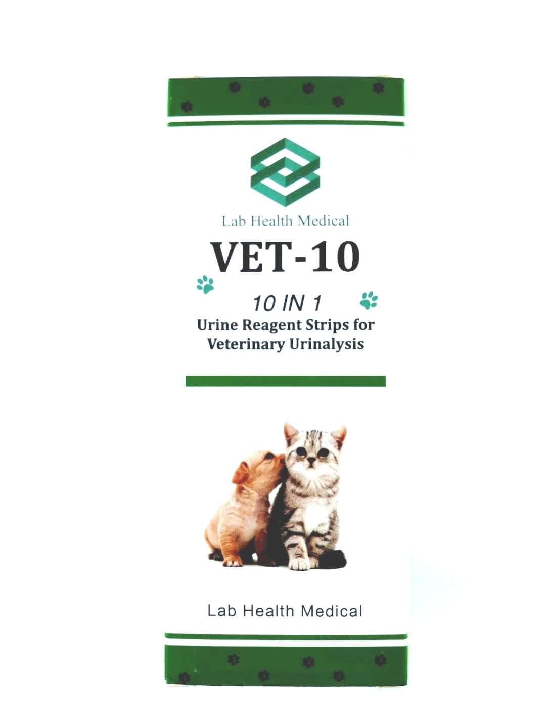 Vet-10 Animal Urine Test Strips - 50 Strips