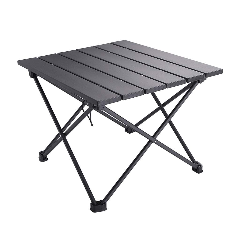 Aluminum Folding Camping Table, Portable Compact Roll Up Camp Table, 3 Size Lightweight Picnic Table with Carry Bag for Hiking, BBQ, Fishing and Travel