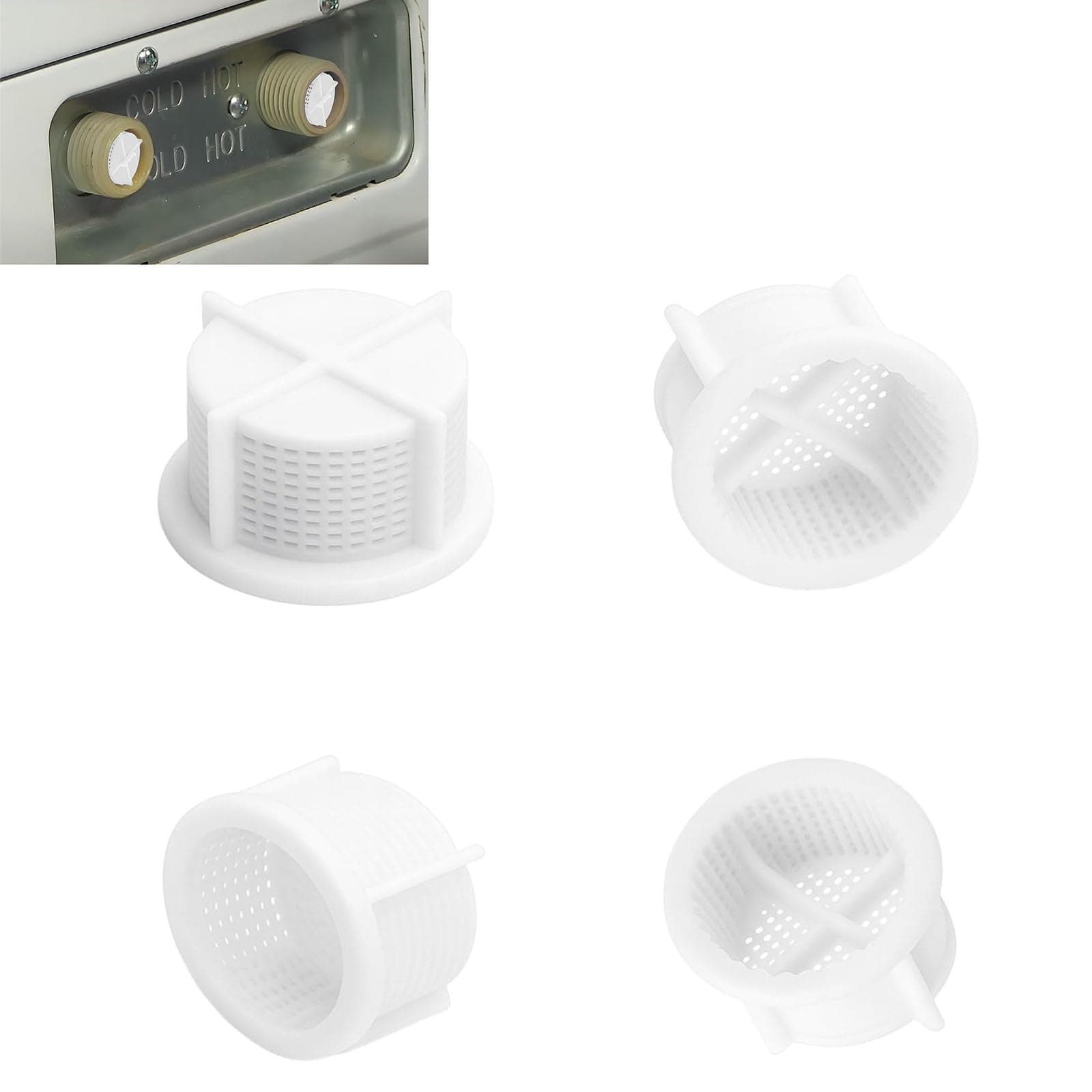 Ketofa 𝙐𝙥𝙜𝙧𝙖𝙙𝙚𝙙 AGM73269501 Washer Water Inlet Valve Filter Screen for LG Ken-more Washers, Replaces for AP5202486, 1810261, AH3618281, EA3618281 & PS3618281 Pack of 4