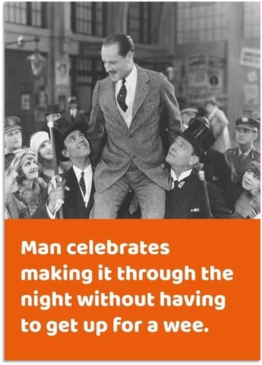 Comedy Card CompanyComedy Card Company Birthday/Blank Funny Card for Men - General Humour Male Card - Made it Through the Night - Eco-Friendly and Recyclable