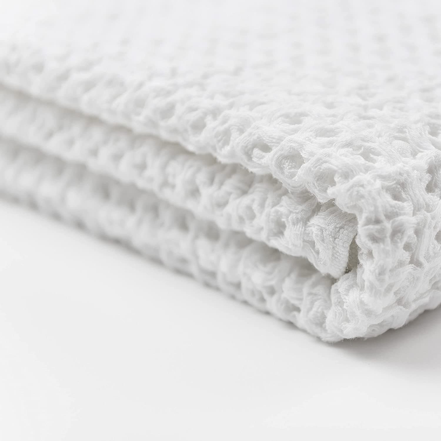 Ravel Silver Infused Waffle Towel - USA Grown Supima Cotton, Quick Drying, Lightweight and Absorbent - Waffle Weave Design - Luxury Towel (Bath, White)