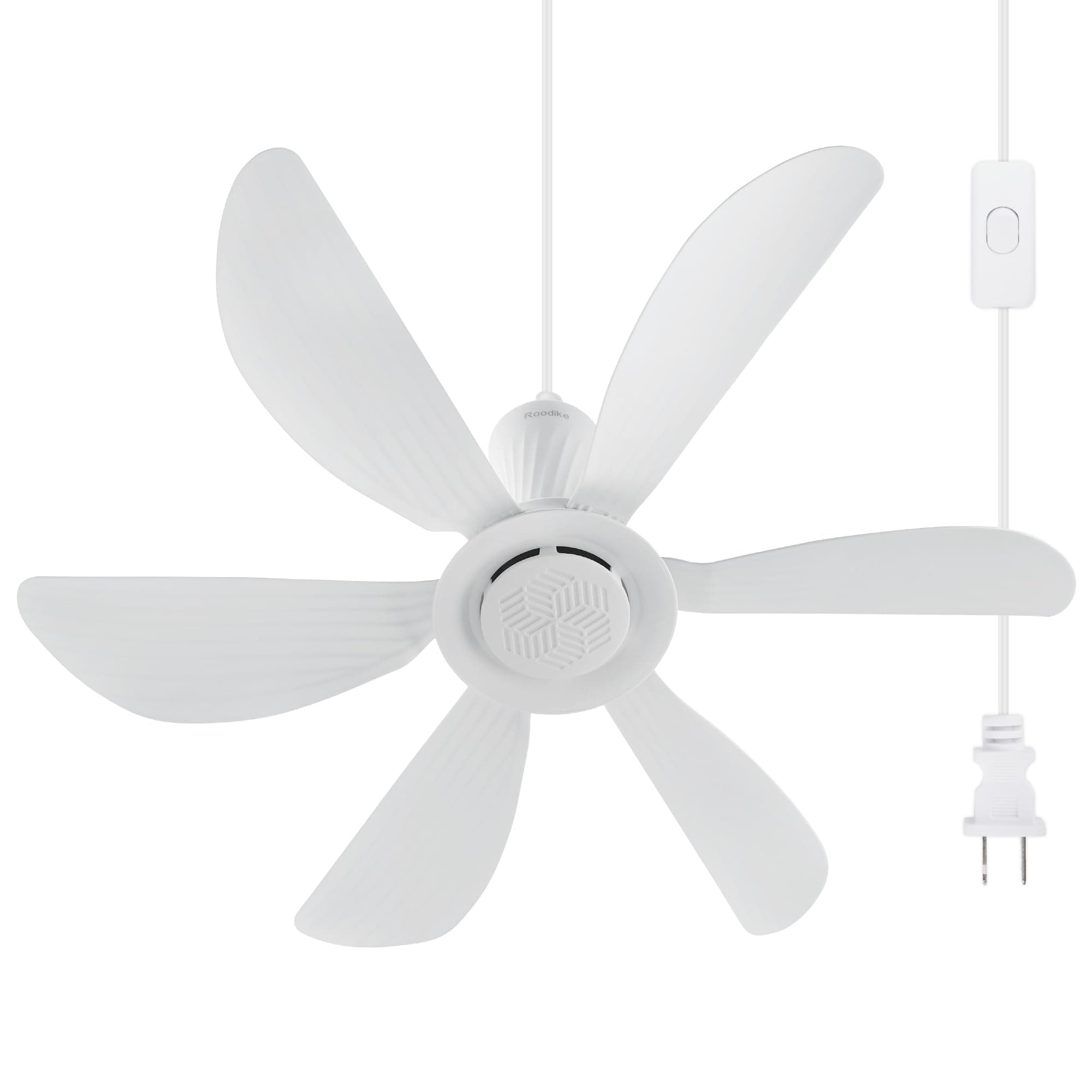 22.5" Plug in Ceiling Fan for Outdoor Gazebo Patio Canopy Tent, 13.2 Ft Long Cord with on/off Button