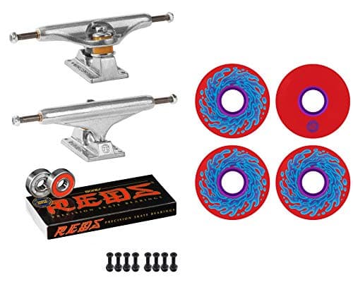 INDEPENDENT Trucks Santa Cruz Skateboard 66mm OG Slime Wheels Package Reds