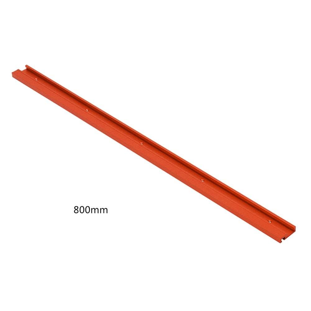 Hutiee Woodworking Slide Mitre Rail Multifunctional T-Nut, 600 mm / 800 mm Red T-Rail Slot for Router Table Woodworking Tool DIY Tool 800mm