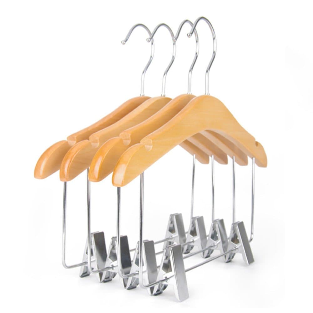 clothing store hanger/solid wood children's clothing store suit pants folder pack of 5-A