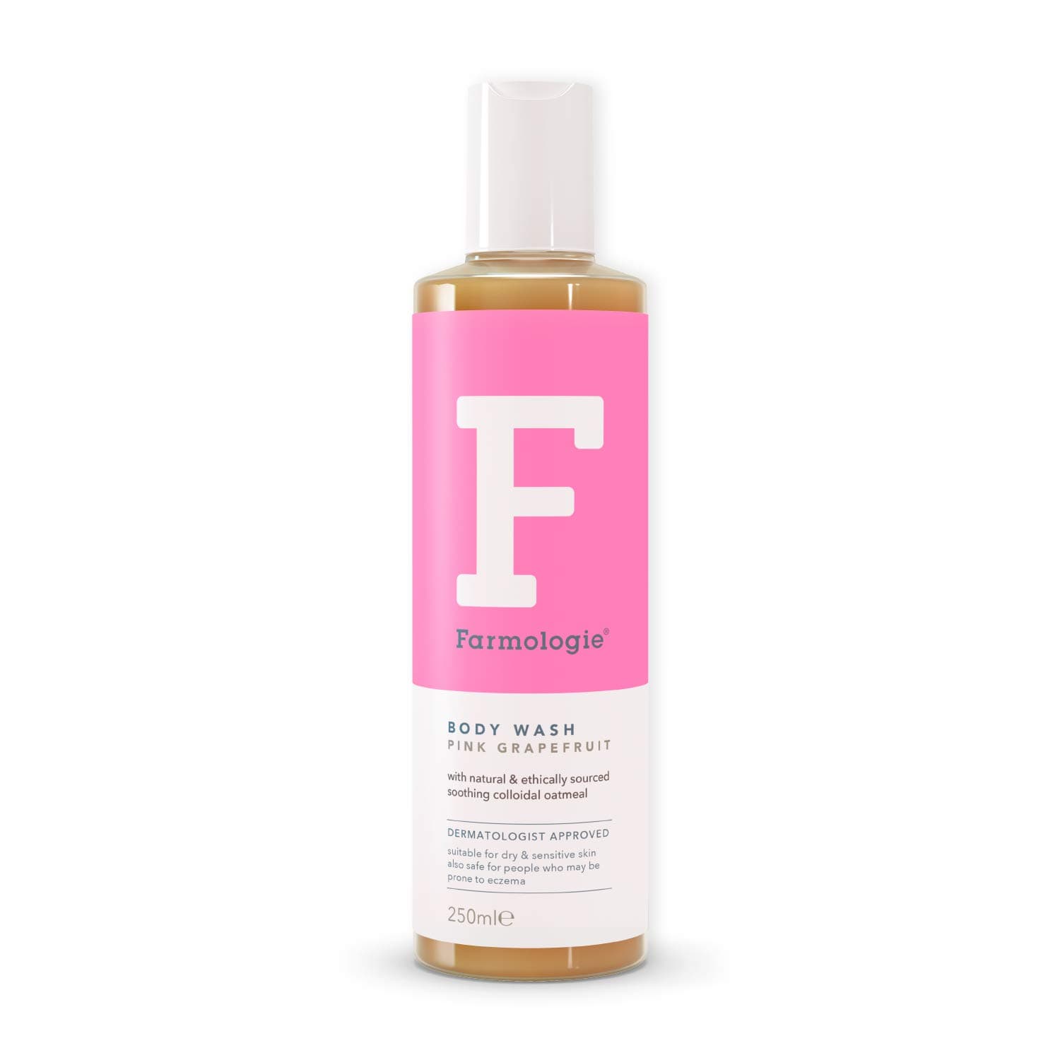 Farmologie - Body Wash, Gently Cleanse & Hydrate, For Dry & Sensitive Skin, Pink Grapefruit, 250 ml